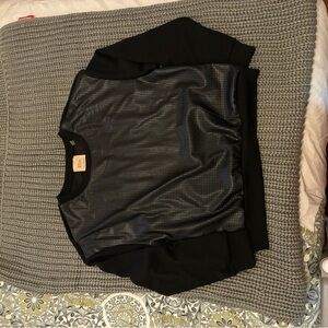 ELF SACK Black Perforated Front Sweatshirt